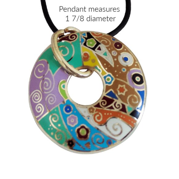 Fashion Statement Enamel Pendant Necklace - Picture 3 of 4